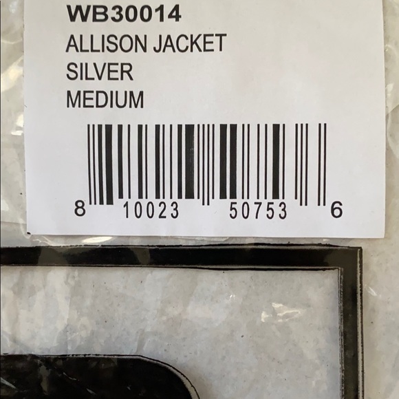 Walter Baker Allison Leather Moto Silver Jacket - Picture 5 of 16